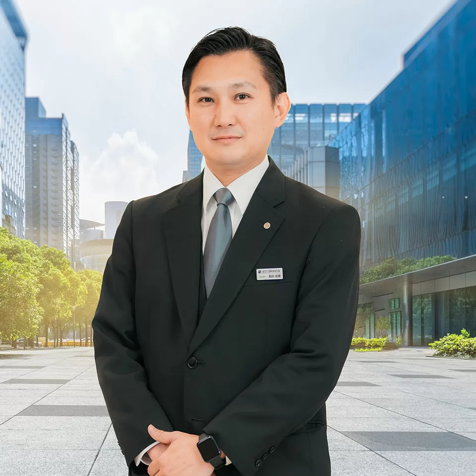 セクト株式会社の室長のご挨拶の写真。